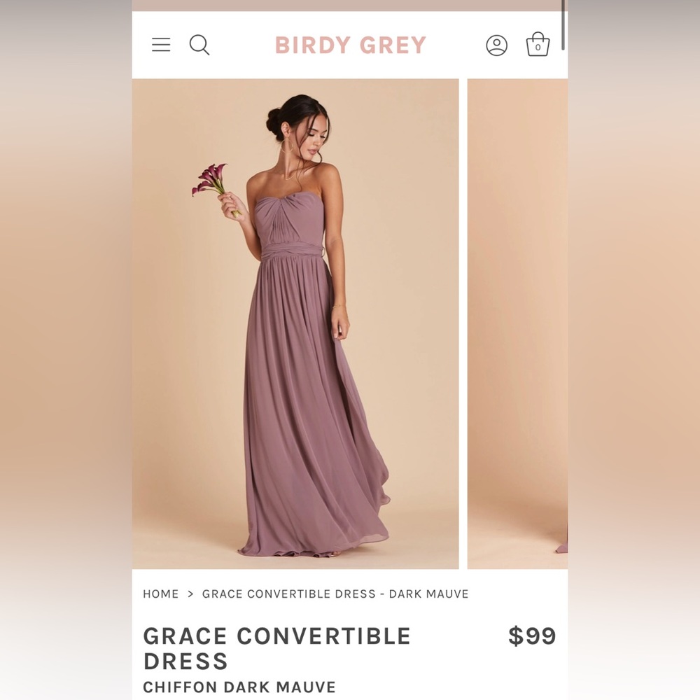 Birdy Grey Grace Convertible Dress - Dark Mauve - Picture 3 of 9